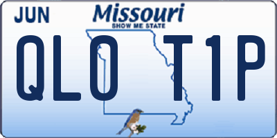 MO license plate QL0T1P