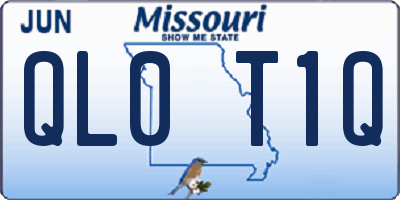 MO license plate QL0T1Q