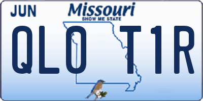 MO license plate QL0T1R