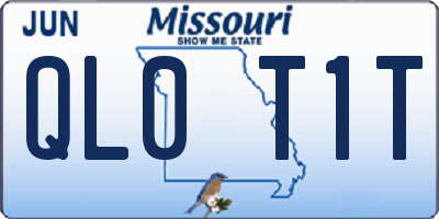 MO license plate QL0T1T