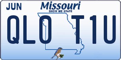 MO license plate QL0T1U