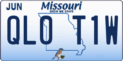 MO license plate QL0T1W