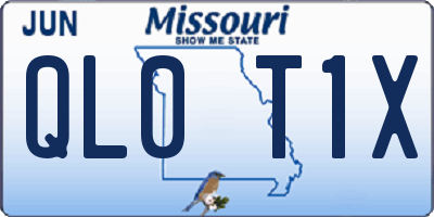 MO license plate QL0T1X