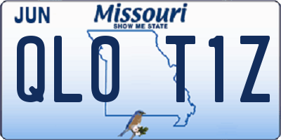 MO license plate QL0T1Z