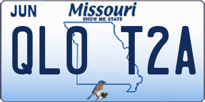 MO license plate QL0T2A
