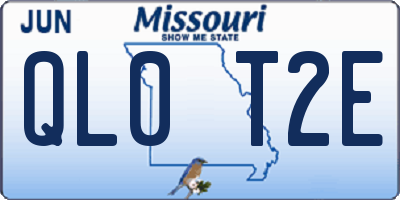 MO license plate QL0T2E