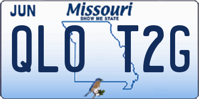 MO license plate QL0T2G