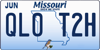 MO license plate QL0T2H