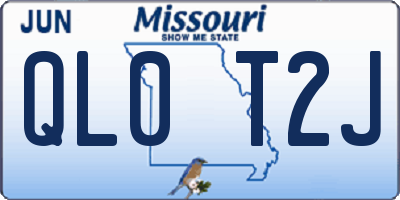 MO license plate QL0T2J