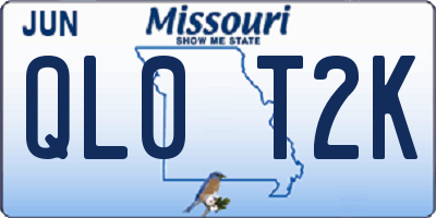 MO license plate QL0T2K