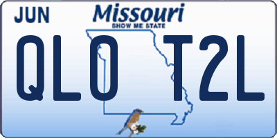 MO license plate QL0T2L