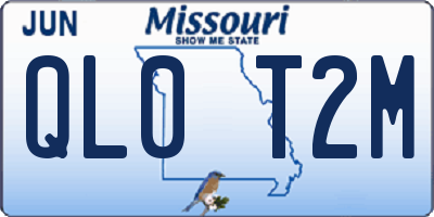 MO license plate QL0T2M