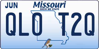 MO license plate QL0T2Q