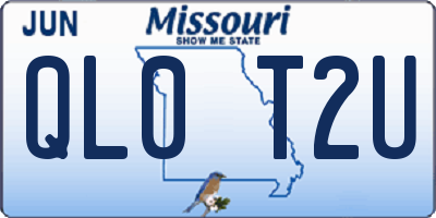 MO license plate QL0T2U