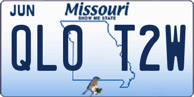 MO license plate QL0T2W