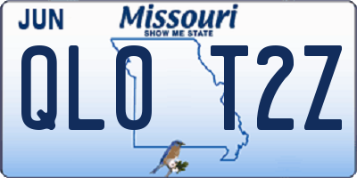 MO license plate QL0T2Z