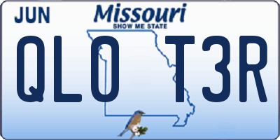 MO license plate QL0T3R