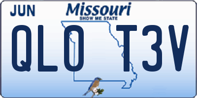 MO license plate QL0T3V
