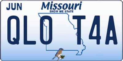 MO license plate QL0T4A