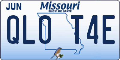 MO license plate QL0T4E