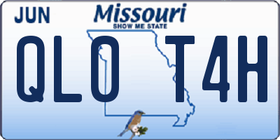 MO license plate QL0T4H
