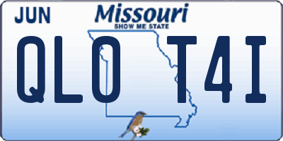 MO license plate QL0T4I