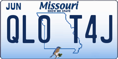 MO license plate QL0T4J
