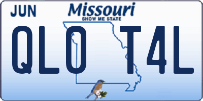 MO license plate QL0T4L