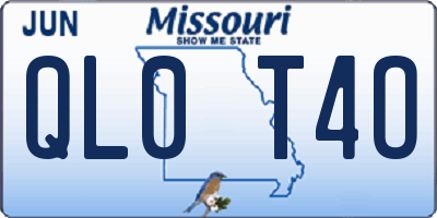 MO license plate QL0T4O