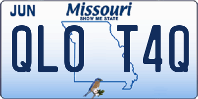 MO license plate QL0T4Q