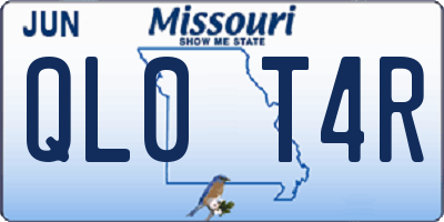 MO license plate QL0T4R