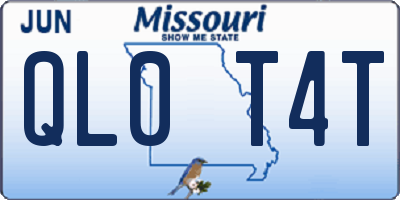 MO license plate QL0T4T