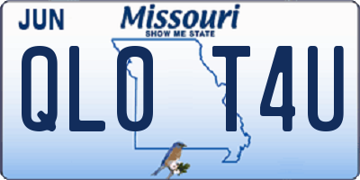MO license plate QL0T4U