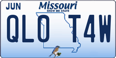 MO license plate QL0T4W