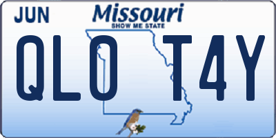 MO license plate QL0T4Y