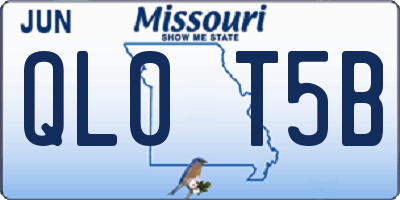 MO license plate QL0T5B