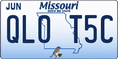 MO license plate QL0T5C