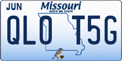 MO license plate QL0T5G