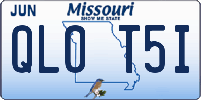MO license plate QL0T5I