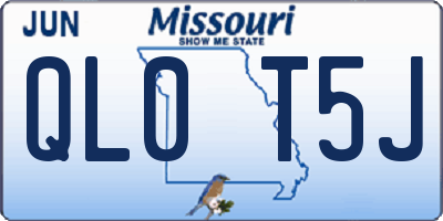 MO license plate QL0T5J