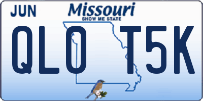 MO license plate QL0T5K