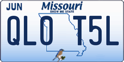 MO license plate QL0T5L