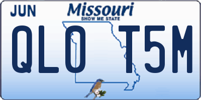 MO license plate QL0T5M