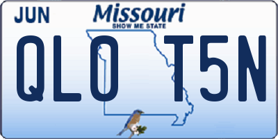 MO license plate QL0T5N
