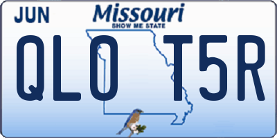 MO license plate QL0T5R