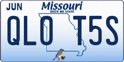 MO license plate QL0T5S