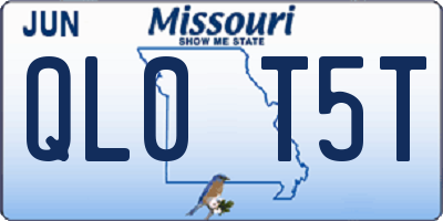 MO license plate QL0T5T