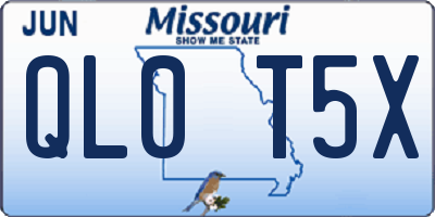 MO license plate QL0T5X
