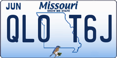 MO license plate QL0T6J