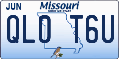 MO license plate QL0T6U